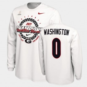 Darnell Washington Georgia Bulldogs 2021 National Champions White T-Shirt