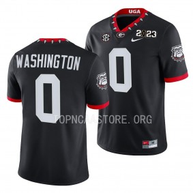 2023 National Championship Darnell Washington Georgia Bulldogs #0 Black College Football Playoff Jersey Men's