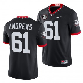 Georgia Bulldogs David Andrews Men Jersey Mascot 100th Anniversary NFL Alumni Jersey - Black