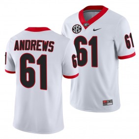 Georgia Bulldogs David Andrews College Football Jersey White