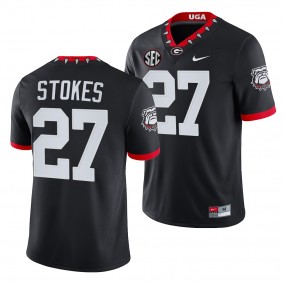 Georgia Bulldogs Eric Stokes Men Jersey Mascot 100th Anniversary NFL Alumni Jersey - Black