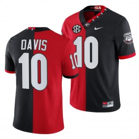 Georgia Bulldogs Fran Tarkenton Men Jersey Split Edition 100th Season NFL Alumni Jersey - Red Black