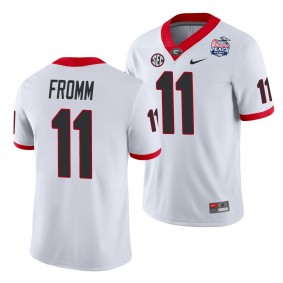 Jake Fromm #11 Georgia Bulldogs 2021 Peach Bowl College Football Jersey - White