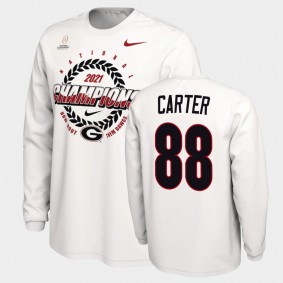 Jalen Carter Georgia Bulldogs 2021 National Champions White T-Shirt