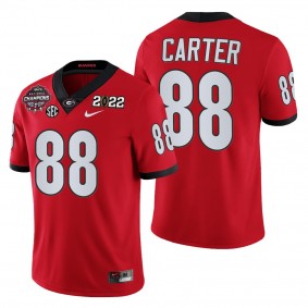 2021-22 CFP National Champions Jalen Carter Georgia Bulldogs Jersey Red