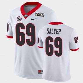 Georgia Bulldogs Jamaree Salyer 2021 National Champions Game Jersey White