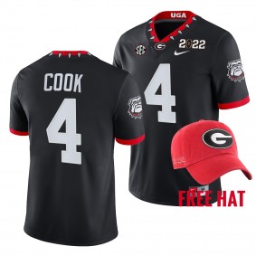 James Cook Georgia Bulldogs 2022 College Football Playoff Black 4 Jersey Men