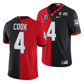 2022 National Championship James Cook Georgia Bulldogs Split Edition Jersey Black