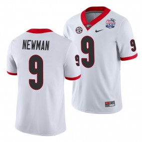 Jamie Newman #9 Georgia Bulldogs 2021 Peach Bowl College Football Jersey - White