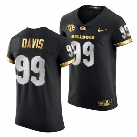 Jordan Davis Georgia Bulldogs Golden Edition Black College Football 99 Jersey Men