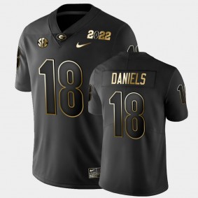 Georgia Bulldogs JT Daniels 2021 National Champions Jersey Golden Black