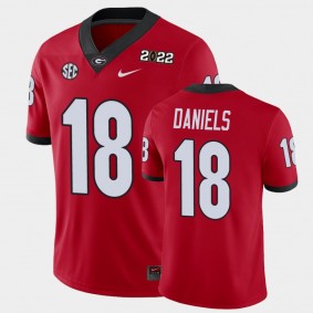 Georgia Bulldogs JT Daniels 2021 National Champions Game Jersey Red