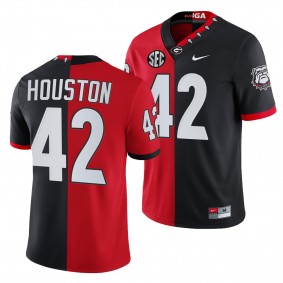 Georgia Bulldogs Justin Houston Men Jersey Split Edition 100th Season NFL Alumni Jersey - Red Black