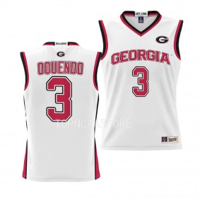 Georgia Bulldogs Kario Oquendo Pick-A-Player College Basketball Jersey Youth White