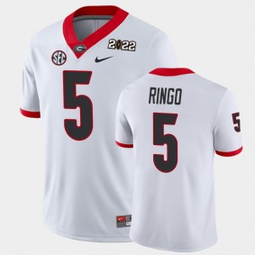 Georgia Bulldogs Kelee Ringo 2021 National Champions Game Jersey White