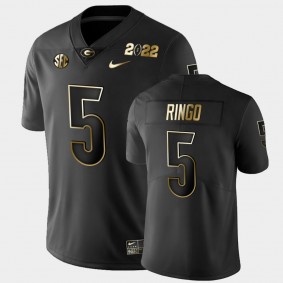 Georgia Bulldogs Kelee Ringo 2021 National Champions Golden Black Jersey