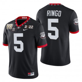 Georgia Bulldogs Kelee Ringo 3-Times CFP National Champions Jersey #5 Black Alternate Uniform