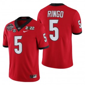 2021-22 CFP National Champions Kelee Ringo Georgia Bulldogs Jersey Red