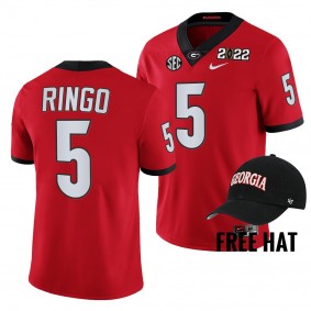 2021 CFP National Champions Kelee Ringo Georgia Bulldogs Free Hat Jersey Red