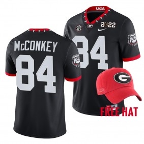 Ladd McConkey Georgia Bulldogs 2021-22 Orange Bowl Champions Black CFP 84 Jersey Men