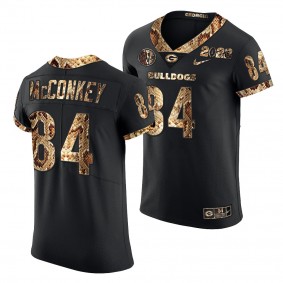 Georgia Bulldogs Ladd McConkey 2022 College Football Playoff Jersey #84 Black Python Skin Uniform