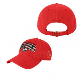 Georgia Bulldogs Legacy Athletic College Football Playoff 2022 National Champions Bold Arch EZA Adjustable Hat Red