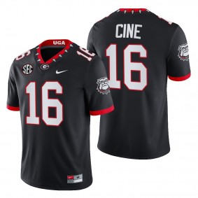 Lewis Cine Georgia Bulldogs Block Number Font Black 2022 Chick-fil-A 16 Jersey Men