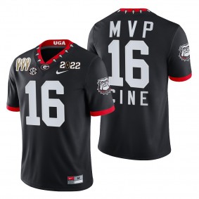 Georgia Bulldogs Lewis Cine 2021-22 CFP National Champions MVP Jersey #16 White Uniform