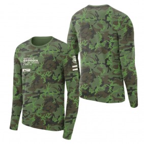 Georgia Bulldogs Military Long Sleeve College  T-Shirt Camo