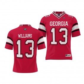 Mykel Williams Georgia Bulldogs NIL Player #13 Jersey Men's Red Football Uniform