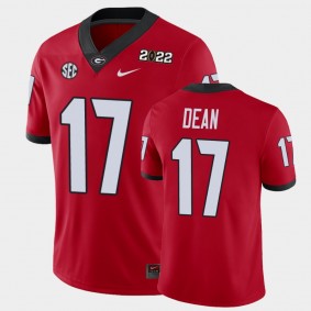 Georgia Bulldogs Nakobe Dean 2021 National Champions Game Jersey Red