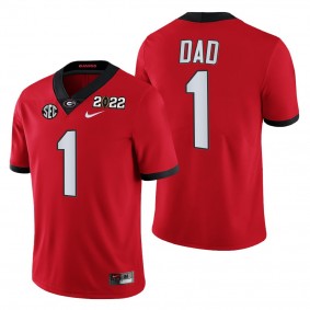 Georgia Bulldogs Greatest Dad Red Jersey 2022 Fathers Day Gift