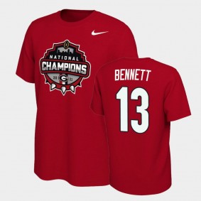 Stetson Bennett Georgia Bulldogs 2021 National Champions Red T-Shirt