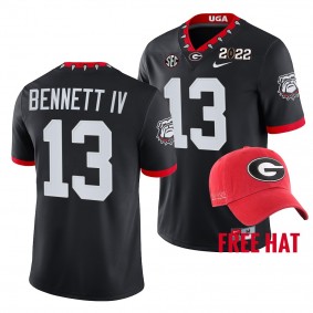 Stetson Bennett Georgia Bulldogs 2021 Orange Bowl Champions Black CFP 13 Jersey Men