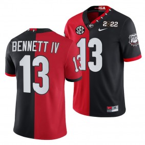 2022 National Championship Stetson Bennett Georgia Bulldogs Split Edition Jersey Black