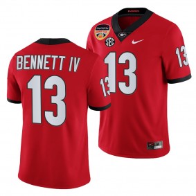 Georgia Bulldogs Stetson Bennett 2021 Orange Bowl Jersey #13 Red College Football Playoff Uniform