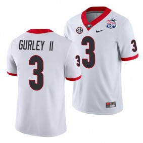 Todd Gurley II #3 Georgia Bulldogs 2021 Peach Bowl College Football Jersey - White