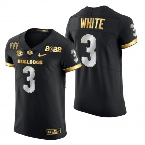 Zamir White #3 Georgia Bulldogs Black 3X CFP National Champions Jersey Golden Limited