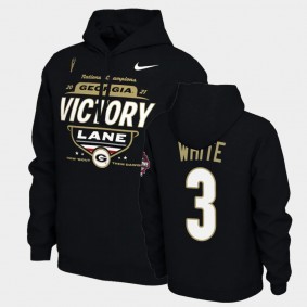 Georgia Bulldogs Zamir White 2021 National Champions Locker Room Hoodie Black