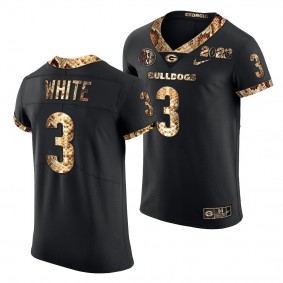 Georgia Bulldogs Zamir White 2022 College Football Playoff Jersey #3 Black Python Skin Uniform