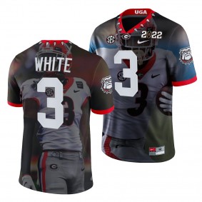 2022 National Championship Zamir White Georgia Bulldogs Decisive Highlights Jersey Black