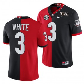 2022 National Championship Zamir White Georgia Bulldogs Split Edition Jersey Black