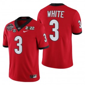 Georgia Bulldogs Zamir White 2021-22 CFP National Champions Jersey #3 Red Uniform