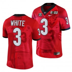 Georgia Bulldogs Zamir White 2022 National Championship Jersey #3 Red Decisive Highlights Uniform