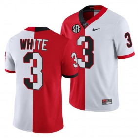 Georgia Bulldogs Zamir White Men Jersey 2021-22 Split Edition College Football Jersey - Red White