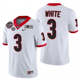 Georgia Bulldogs Zamir White 2021-22 CFP National Champions Jersey White Jersey