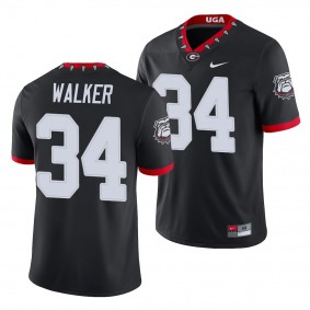 Georgia Bulldogs Herchel Walker Jersey College Football Alternate Game Men's Jersey - Black