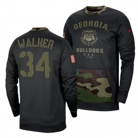 Georgia Bulldogs Herschel Walker Veterans Day 2021 Military Appreciation Sweatshirt - Camo