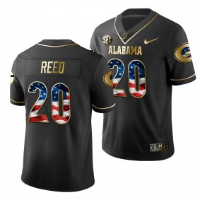 Georgia Bulldogs J.R. Reed #20 Black 2019 Stars and Stripes Golden Limited Edition Jersey - NCAA Football