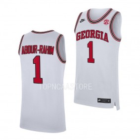 Jabri Abdur-Rahim Georgia Bulldogs #1 White Home Basketball Jersey 2022-23 Replica